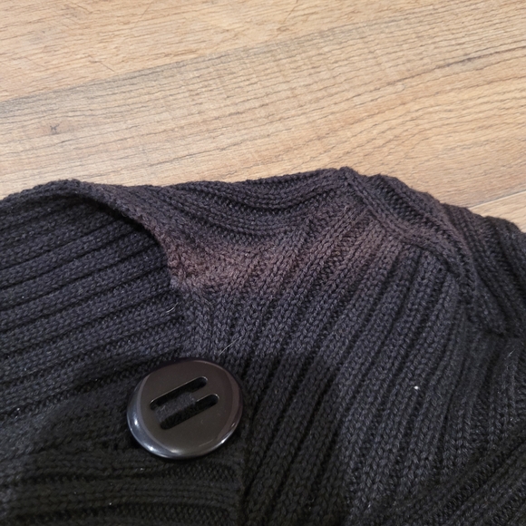 Grace Elements Black Ribbed Cardigan - Picture 3 of 9
